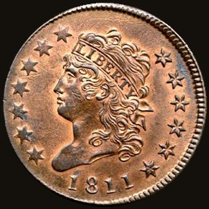 Obverse of a Classic Head Large Cent.