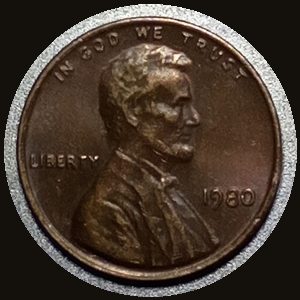 Obverse of a Lincoln Memorial Cent.