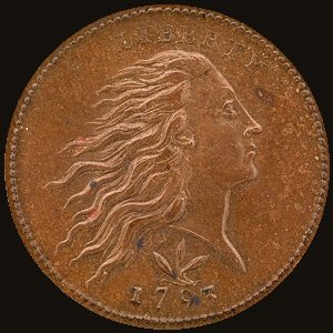 Obverse of a Flowing Hair Wreath Cent.