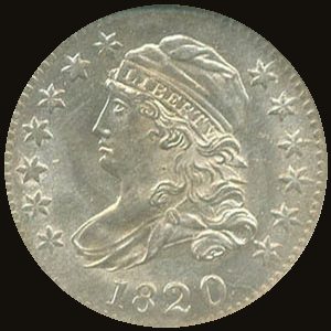 Obverse of a Capped Bust Dime.