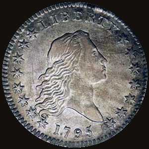 Obverse of a Flowing Hair Half Dollar.