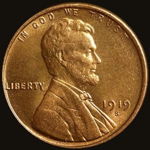 Lincoln cent, About Uncirculated (AU-50 to AU-58)