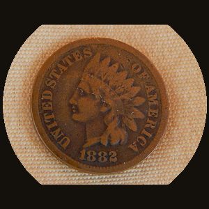 Indian Head cent, Very Good (VG-8 to VG-10)