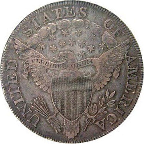 Reverse of a Draped Bust Dollar.