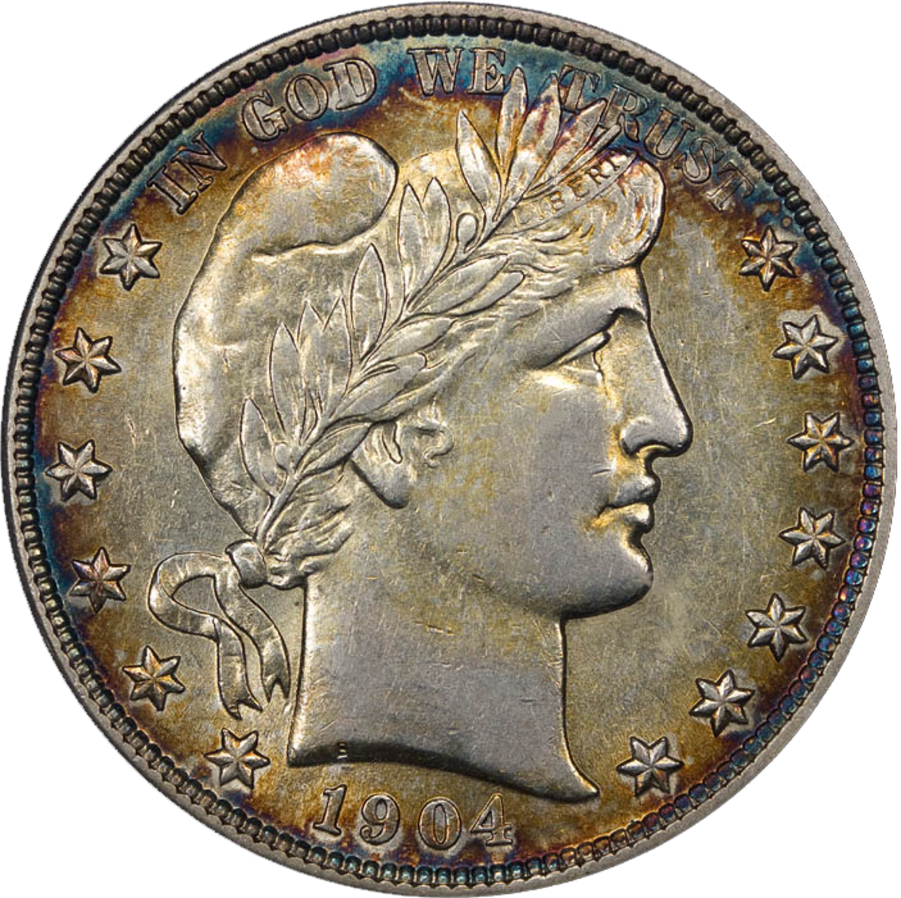 1904 Barber half dollar certified PCGS AU50