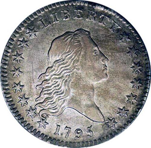 Obverse of a Flowing Hair Half Dollar.